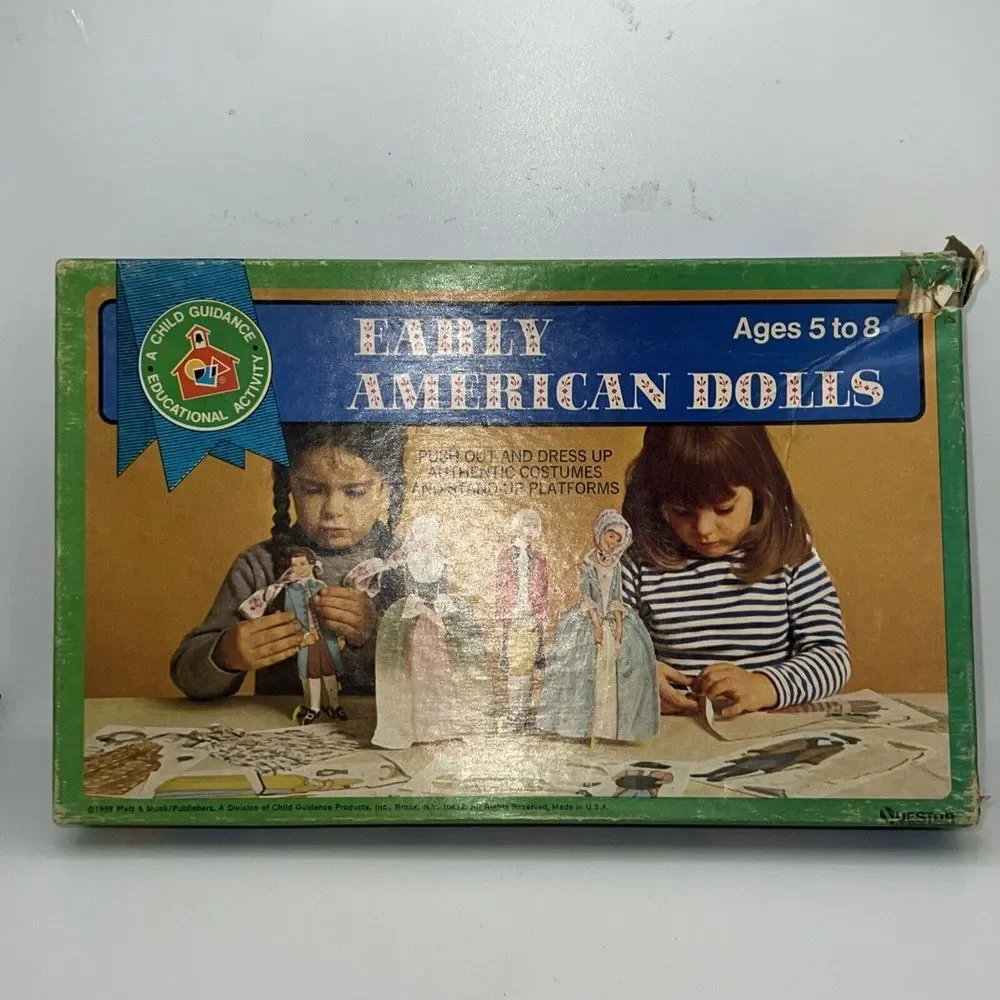Vintage Questor Early American Paper Dolls Set 1969 -‎ Used